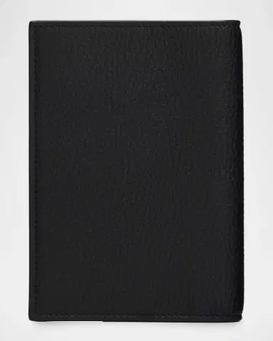 Saint Laurent Men's Tiny Cassandre YSL Passport Case in Grained Leather | Thumbnail 4
