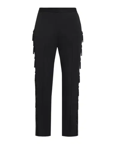 Lela Rose Tassel Embroidered Straight-Leg Ankle Trousers | Thumbnail 1 Lela Rose Tassel Embroidered Straight-Leg Ankle Trousers | Thumbnail 1