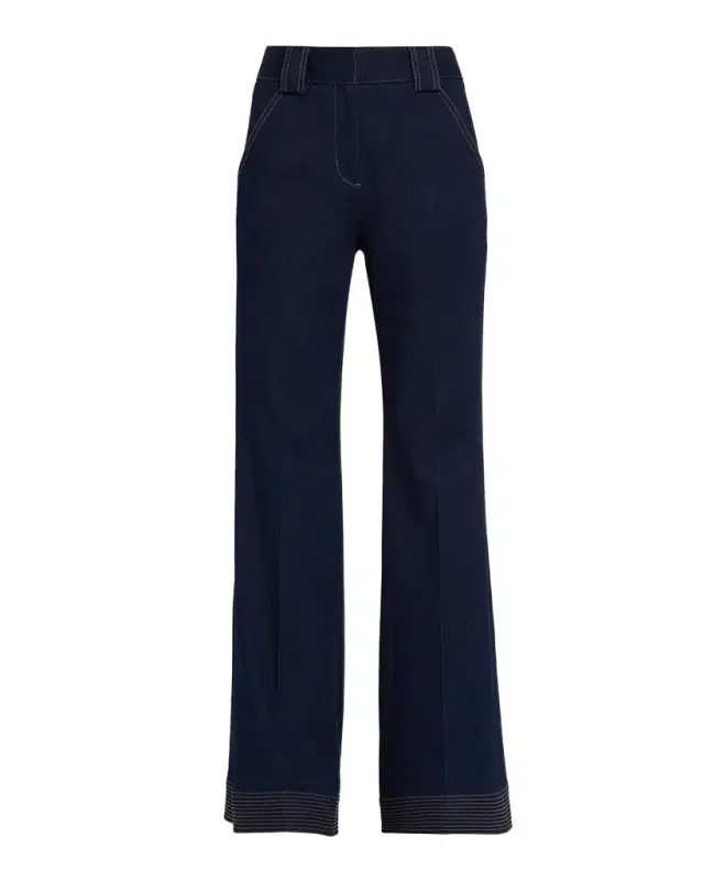 Veronica Beard Lancelor High-Rise Wide-Leg Jeans