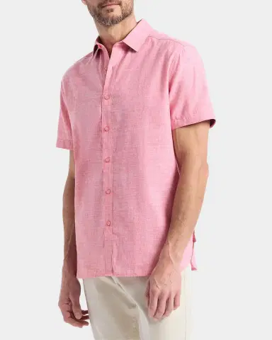 Robert Graham Men's Sutton Solid Linen-Cotton Shirt | Thumbnail 6