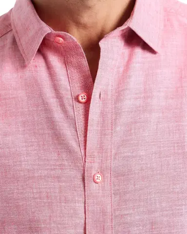 Robert Graham Men's Sutton Solid Linen-Cotton Shirt | Thumbnail 7