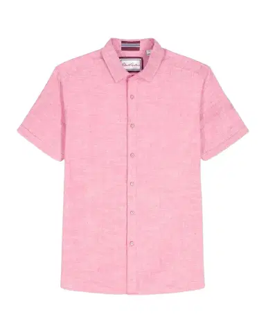 Robert Graham Men's Sutton Solid Linen-Cotton Shirt | Thumbnail 1