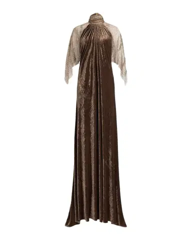 Ralph Lauren Collection Willow Velour Evening Dress | Thumbnail 1