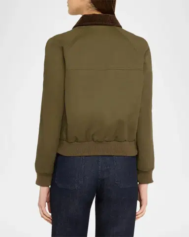 Nili Lotan Victor Contrast Collar Bomber Jacket | Thumbnail 3