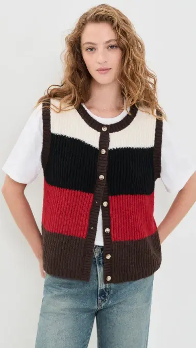 VRG GRL Bridgette Stripe Knit Vest | Thumbnail 2