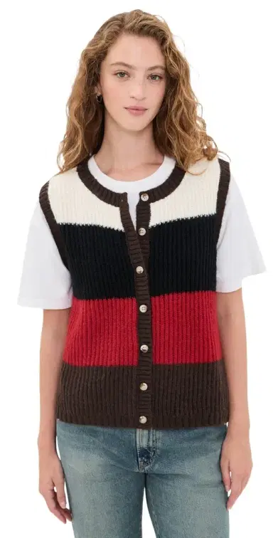 VRG GRL Bridgette Stripe Knit Vest | Thumbnail 1