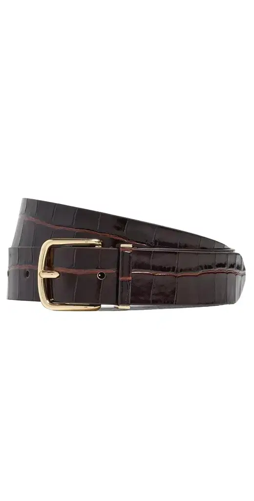 Ellie Leather Croc Belt