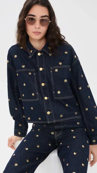 Ulla Johnson The Bobbi Embellished Denim Jacket | Thumbnail 2 Ulla Johnson The Bobbi Embellished Denim Jacket | Thumbnail 2