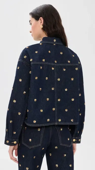 Ulla Johnson The Bobbi Embellished Denim Jacket | Thumbnail 3 Ulla Johnson The Bobbi Embellished Denim Jacket | Thumbnail 3