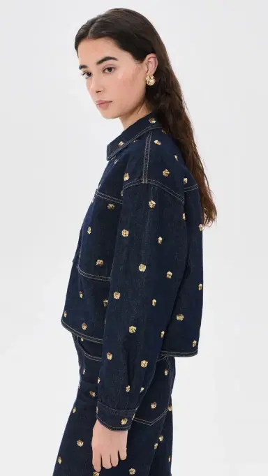 Ulla Johnson The Bobbi Embellished Denim Jacket | Thumbnail 4 Ulla Johnson The Bobbi Embellished Denim Jacket | Thumbnail 4
