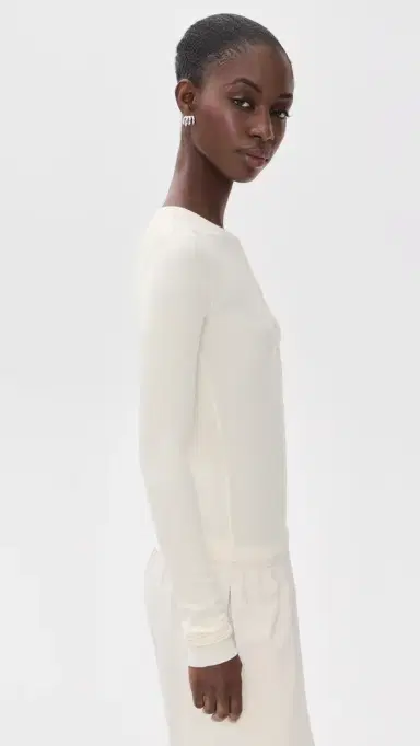 ÉTERNE Long Sleeve Henley Top | Thumbnail 4
