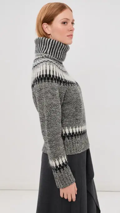 Monse Fair Isle Turtleneck Sweater | Thumbnail 4 Monse Fair Isle Turtleneck Sweater | Thumbnail 4