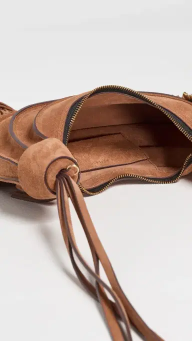 Farm Rio Suede Hobo Large Fringes Banana Bag | Thumbnail 6 Farm Rio Suede Hobo Large Fringes Banana Bag | Thumbnail 6
