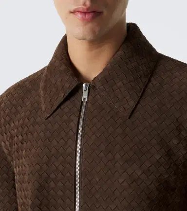 Bottega Veneta Intrecciato suede jacket | Thumbnail 2