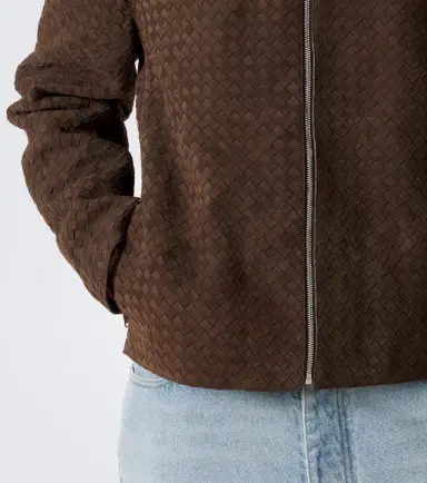 Bottega Veneta Intrecciato suede jacket | Thumbnail 4