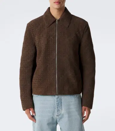 Bottega Veneta Intrecciato suede jacket | Thumbnail 7