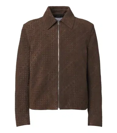 Bottega Veneta Intrecciato suede jacket | Thumbnail 1
