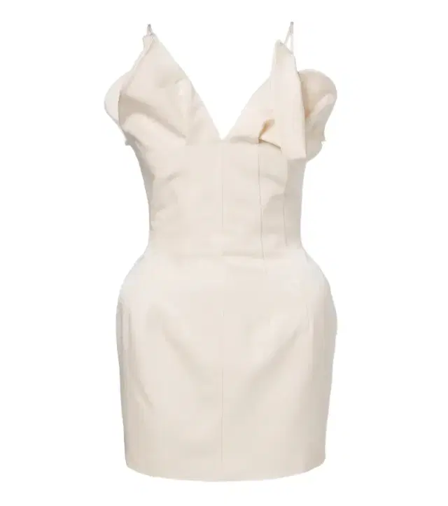 Draped cotton and silk corset dress