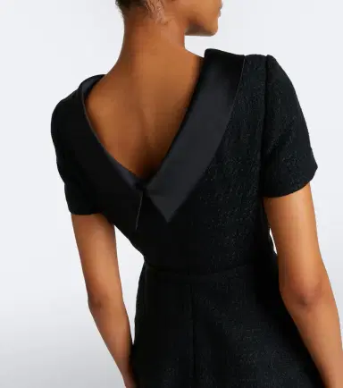 Roland Mouret Belted peplum bouclé cocktail dress | Thumbnail 3