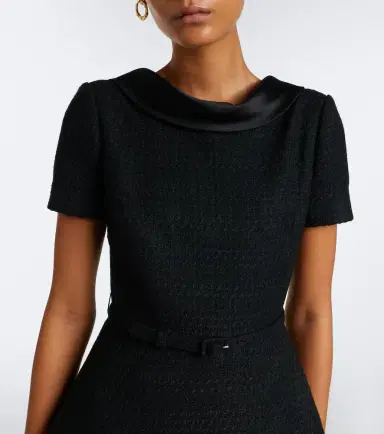 Roland Mouret Belted peplum bouclé cocktail dress | Thumbnail 4