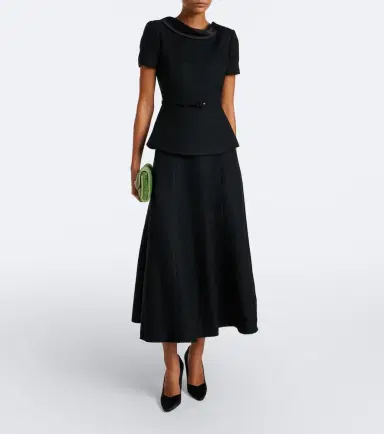 Roland Mouret Belted peplum bouclé cocktail dress | Thumbnail 7
