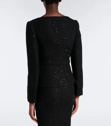 Roland Mouret Belted embellished bouclé jacket | Thumbnail 5 Roland Mouret Belted embellished bouclé jacket | Thumbnail 5