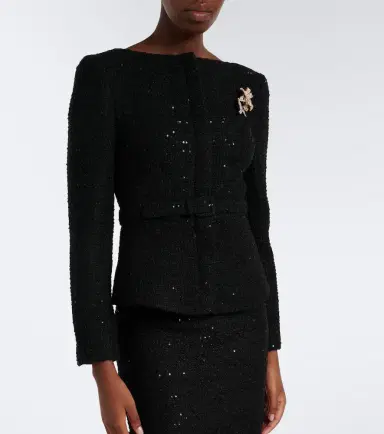 Roland Mouret Belted embellished bouclé jacket | Thumbnail 6 Roland Mouret Belted embellished bouclé jacket | Thumbnail 6