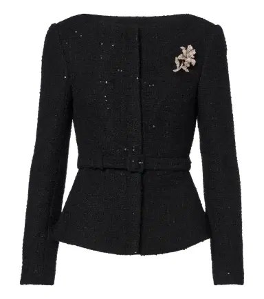 Roland Mouret Belted embellished bouclé jacket | Thumbnail 1 Roland Mouret Belted embellished bouclé jacket | Thumbnail 1