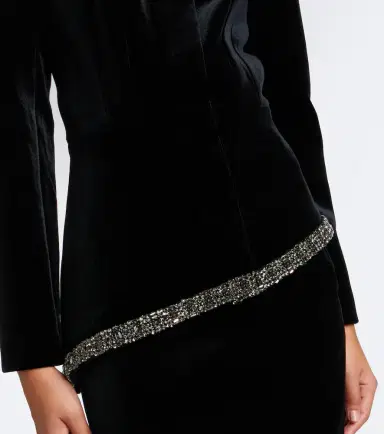 Roland Mouret Embellished asymmetric velvet jacket | Thumbnail 2