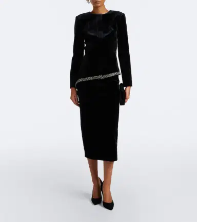 Roland Mouret Embellished asymmetric velvet jacket | Thumbnail 6