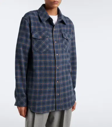 God’s True Cashmere Rugged Explorer plaid cashmere shirt | Thumbnail 6