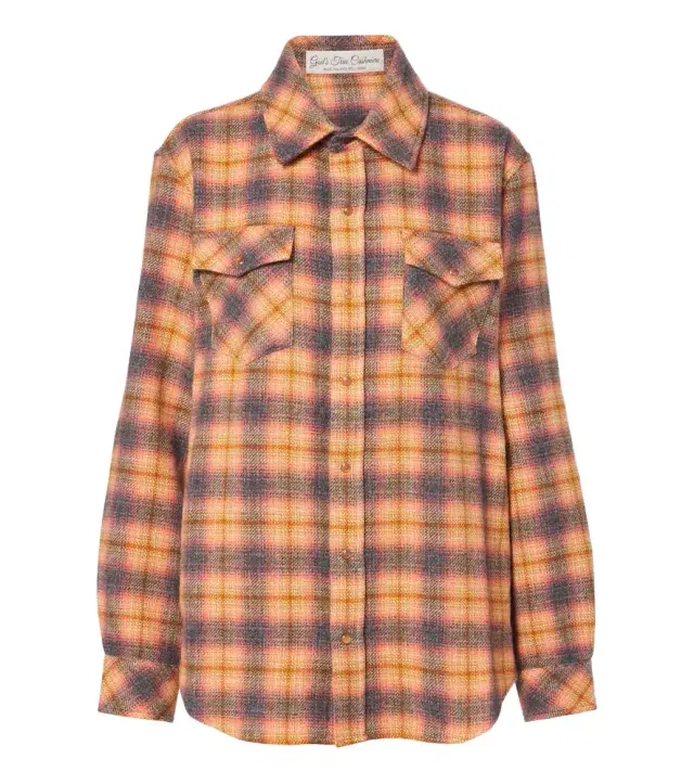 God’s True Cashmere Seeker plaid cashmere shirt