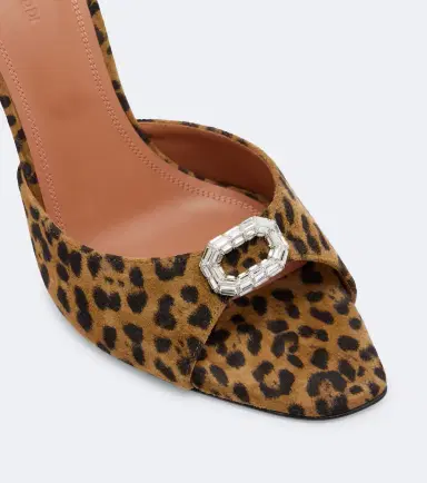 Amina Muaddi Camelia leopard-print suede mules | Thumbnail 2