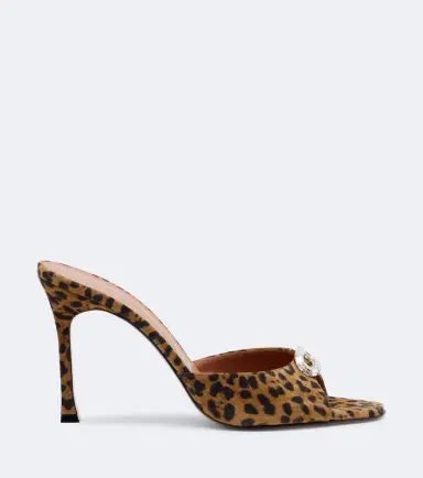 Amina Muaddi Camelia leopard-print suede mules | Thumbnail 3