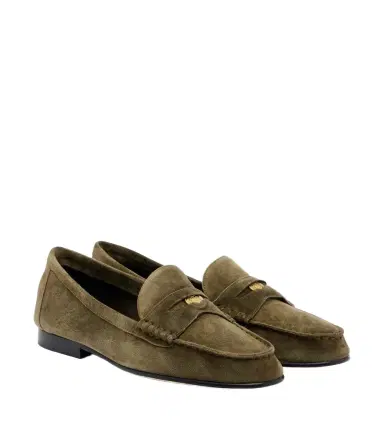 Veronica Beard Suede penny loafers | Thumbnail 1