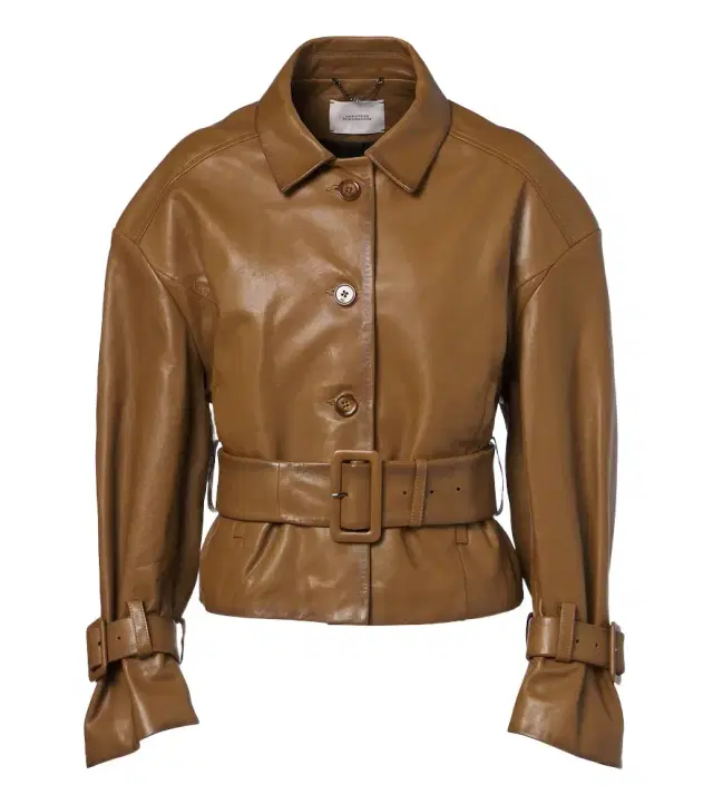 Dorothee Schumacher Sleek Statement Belted leather jacket