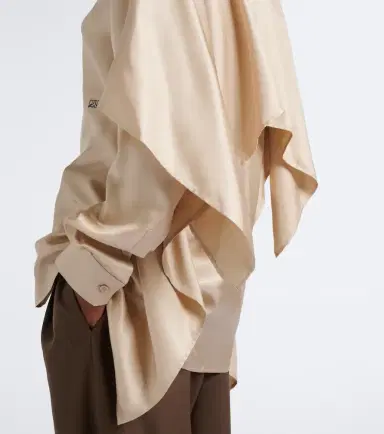 Loewe Caped silk twill shirt | Thumbnail 3 Loewe Caped silk twill shirt | Thumbnail 3