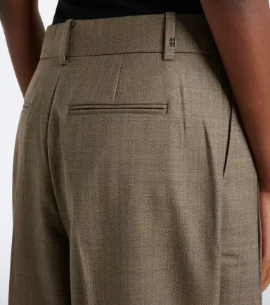 Ganni Wool-blend wide-leg pants | Thumbnail 2