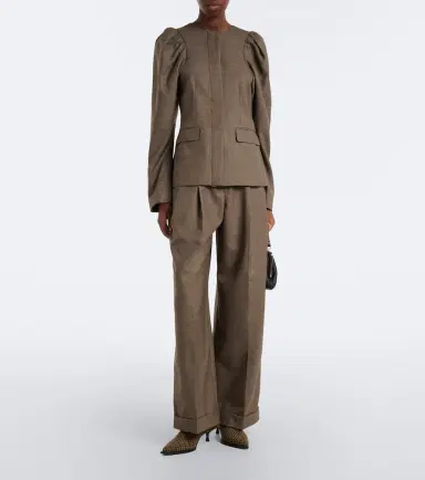 Ganni Wool-blend wide-leg pants | Thumbnail 5