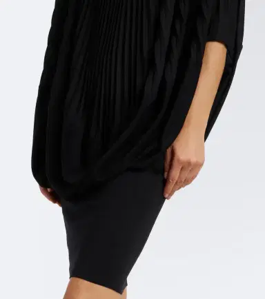 Junya Watanabe Pleated wool-paneled midi dress | Thumbnail 2