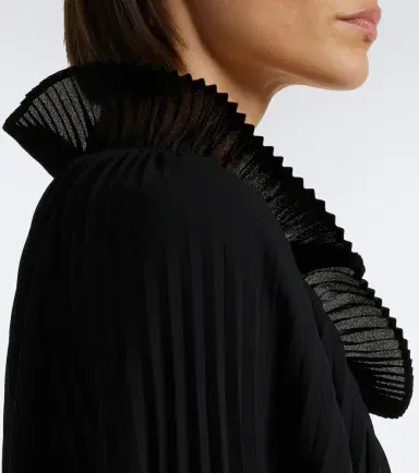 Junya Watanabe Pleated wool-paneled midi dress | Thumbnail 5