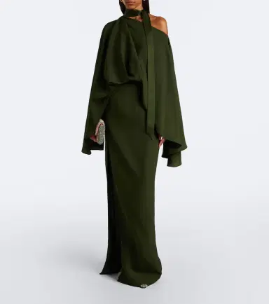 Taller Marmo Brooks draped scarf-detail gown | Thumbnail 4