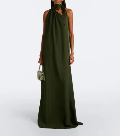 Taller Marmo Astor scarf-detail one-shoulder gown | Thumbnail 4