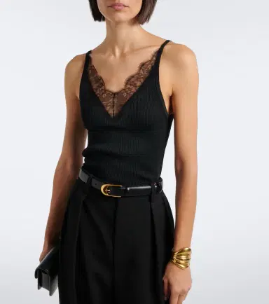 Nili Lotan Aronia ribbed-knit silk tank top | Thumbnail 2