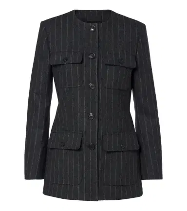 Nili Lotan Jenette chalk stripe virgin wool jacket | Thumbnail 1