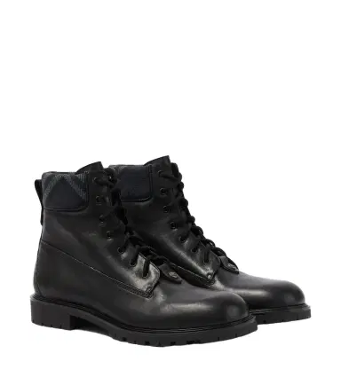 Burberry Check leather ankle boots | Thumbnail 1 Burberry Check leather ankle boots | Thumbnail 1