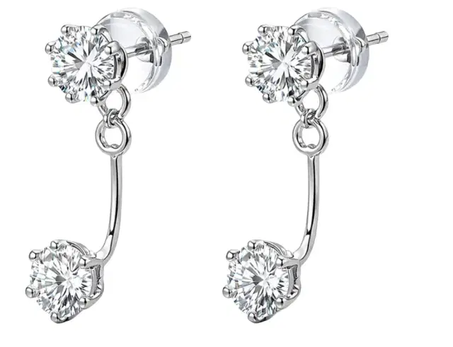Wish Fine Jewelry 1.00ct Diamond 18K Gold Drop Earrings