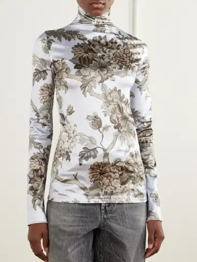 Acne Studios Edenise Printed Stretch-jersey Turtleneck Top | Thumbnail 2 Acne Studios Edenise Printed Stretch-jersey Turtleneck Top | Thumbnail 2