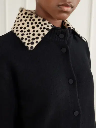 RÓHE Calf Hair-trimmed Wool-blend Cardigan | Thumbnail 6