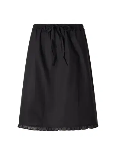 Deiji Studios One Frill Organic Cotton-poplin Knee-length Skirt | Thumbnail 1 Deiji Studios One Frill Organic Cotton-poplin Knee-length Skirt | Thumbnail 1